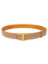 Tod's T-timeless Logo Plaque Reversible Belt In Multi