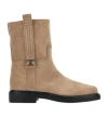 Tod's T Timeless-plaque Boots In Brown
