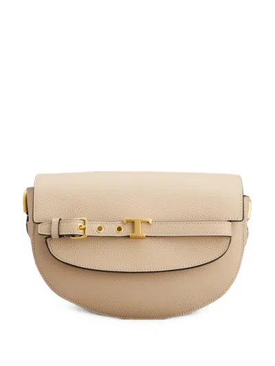 Tod's T Signature Crossbody Bag In Leather Mini In Burgundy