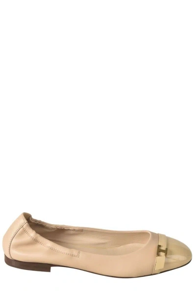 Tod's 94k T Cinturino Ballerinas In Beige