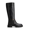 Tod's Logo-plaque Leather Boots In Black