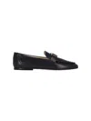 Tod's T Leather Mocassins In Black