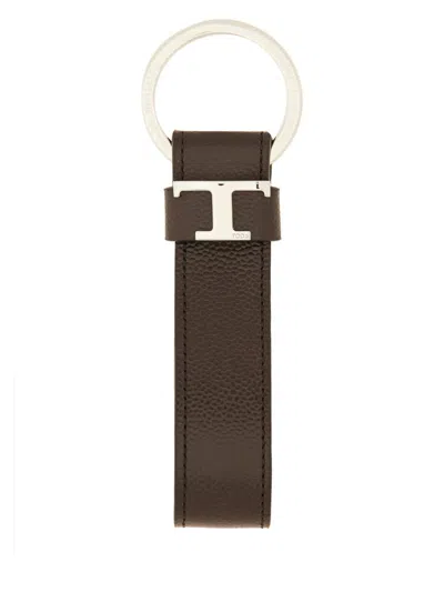 TOD'S TOD'S "T TIMELESS" LOGO KEYCHAIN