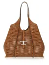 Tod's "t Timeless" Medium Shopping Bag In Brown