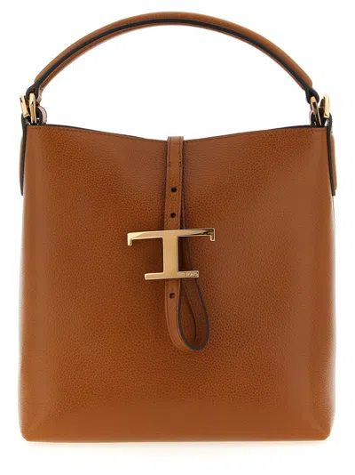 Tod's T Timeless Mini Bag In Caramel