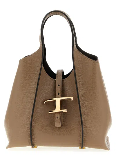 Tod's 't Timeless' Mini Handbag In Sand