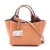 Tod's T Timeless Mini Leather Handbag Brown In Brown