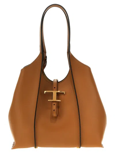 Tod's 't Timeless' Mini Shopping Bag In Brown