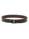 Tod's Adjustable Reversible Belts Metallic Buckle In Black