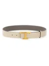 Tod's "t Timeless" Reversible Leather Belt In Gray