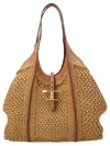 Tod's Timeless Raffia Tote Bag In Beige