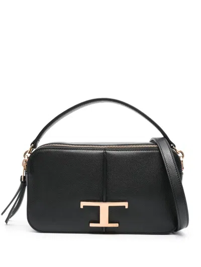 Tod's Timeless T Shoulder  Bags In Black