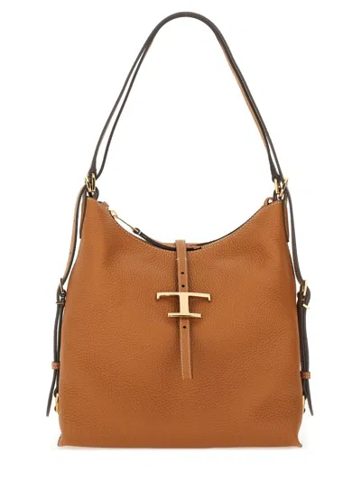 Tod's "t Timeless" Shoulder Bag In Brown