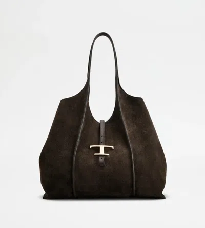 Tod's "t Timeless" Shoulder Bag In Brown
