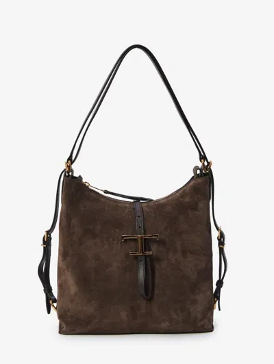 Tod's "t Timeless" Shoulder Bag Small In Brown
