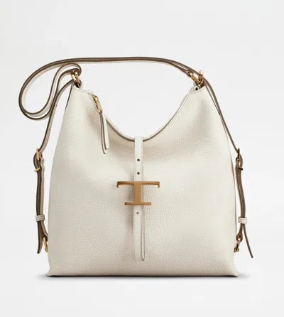 Tod's "t Timeless" Shoulder Bag In White