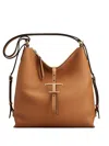 Tod's T Timeless Small Leather Shoulder Bag In Brown