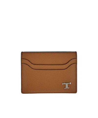 Tod's Leather Cardholder In Brown