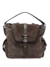 Tod's Mini Leather Shoulder Backpack Top Handle In Brown