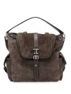 Tod's Mini Leather Shoulder Backpack Top Handle In Brown