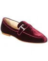 Tod's T Velvet Loafer In Red