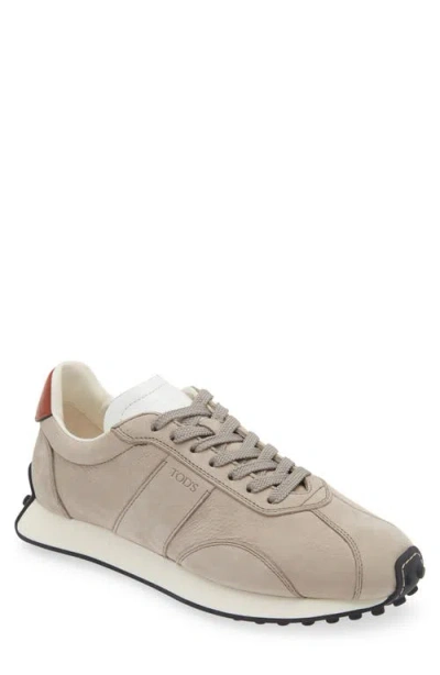 Tod's Vintage Leather T Sneaker Size 8 In Gray