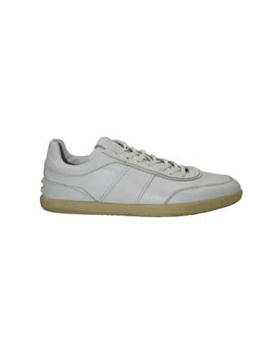 Tod's Tabs Low Top Sneakers In White Leather