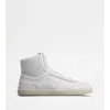 Tod's Tabs Sneakers High-top In Leather In White