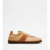 Tod's Tabs Sneakers In Leather In Brown