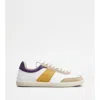 Tod's Tabs Sneakers In Smooth Leather And Suede In Multi