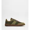 Tod's Tabs Sneakers In Suede And Technical Fabric In Green