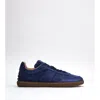 Tod's Tabs Suede Leather Sneakers In Blue