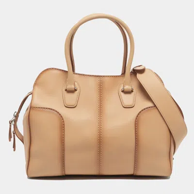 Tod's Tan Ombre Leather In Brown