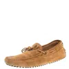 Tod's Tan Suede Gommino Driving Slip On Loafers In Multi