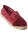 Shop Tod's Tassel Suede Loafer In Pink