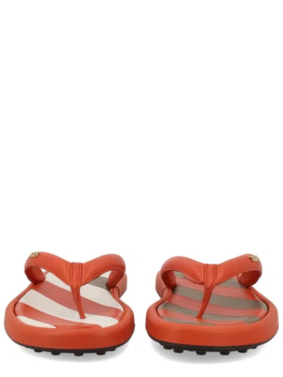 Tod's Tod`s  Thongs In Leather In Orange