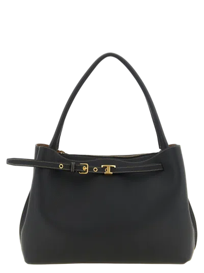 Tod's Small Leather Handbag In Black