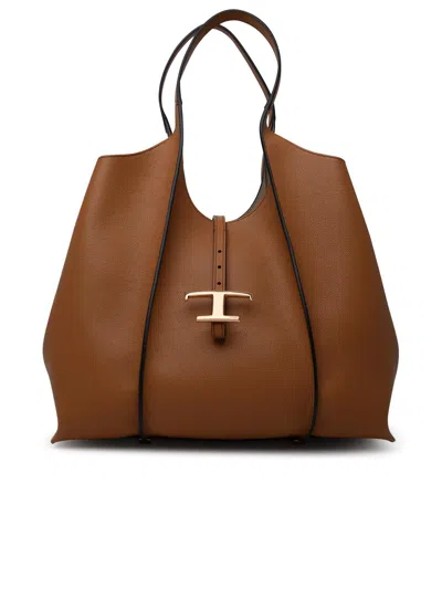 Tod's Leather Timeless Bag In Brown