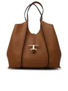 Tod's 'timeless' Brown Leather Shopping Bag