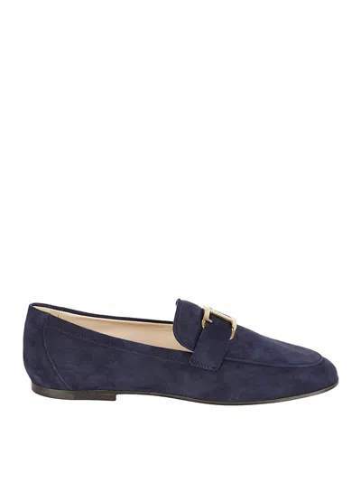 Tod's Timeless Brown Suede Loafers In Black