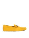 Tod's Timeless Gommini Driving Shoes Loafers In Yellow