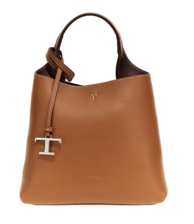 Tod's Timeless Leather Handbag In Brown