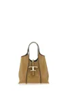 Tod's Timeless Leather Mini T Shopping Bag In Brown