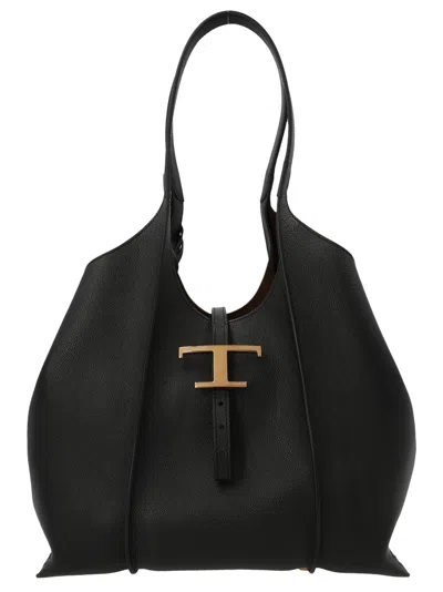 Tod's Timeless Shopping Bag In Leather Mini In Black