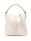 Tod's Timeless T Bucket Bags In White