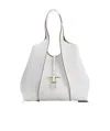 Tod's T-logo Tote Bag In White