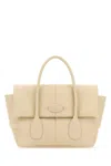 Tod's Sand Leather Small Bag Reverse Handbag In White