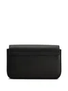 Tod's Mini Flap Bag In Black Leather With Metal Shoulder Strap.