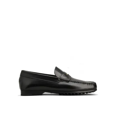 Tod's Tod Penny Leather Loafers In Black