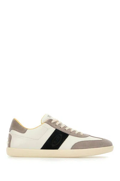 Tod's Tabs Leather Trainers In White